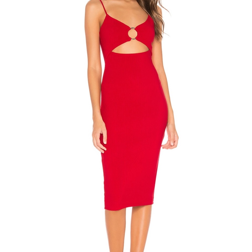 Red cocktail dress